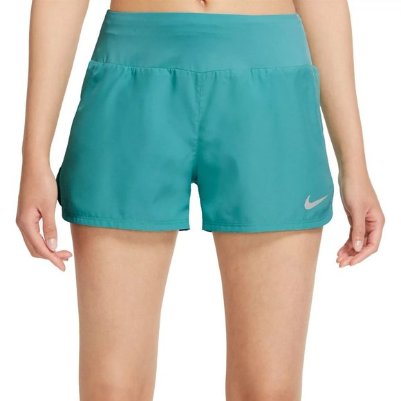 NIKE CREW WOMEN'S RUNNING SHORTS SIZE XL NEW CJ2400-392 TEAL - Picture 1 of 5